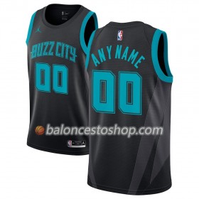 Camiseta Hombre NBA Charlotte Hornets Personalizadas 2018-19 Jordan Brand City Edition Negro Swingman